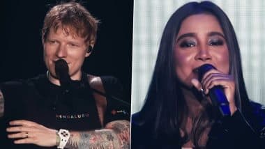 Ed Sheeran Sings in Telugu at Bengaluru Concert! British Singer Joins Shilpa Rao for ‘Chuttamalle’ and Wins Hearts (Watch Video)