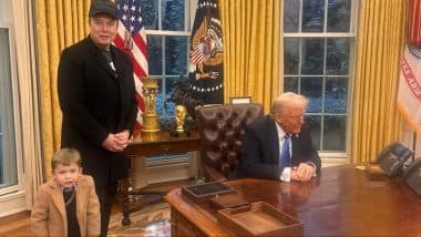 Lil X in Oval Office: Elon Musk Brings His Son to White House Press Conference, Donald Trump Describes Kid as 'High IQ Individual' (Watch Videos)