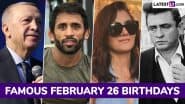 Famous Birthdays on February 26: Recep Tayyip Erdoğan, Bajrang Punia, Sriti Jha and Johnny Cash – Know About Influential Figures Born on February 26