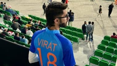 Spectator in Lahore Spotted Wearing Virat Kohli Jersey During Australia vs England ICC Champions Trophy 2025 Match at Gaddafi Stadium