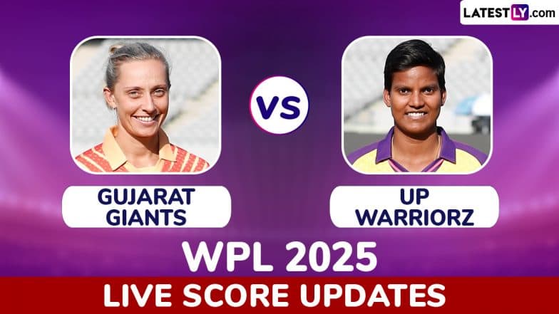 UPW-W 143/9 in 20 Overs | Gujarat Giants vs UP Warriorz Live Score Updates of WPL 2025: Saima Thakor's Late Striking Takes Visitors to Fighting Score After Gujarat's Splendid Bowling