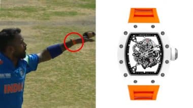 Hardik Pandya Spotted Wearing Richard Mille Luxury Watch Worth INR 7 Crore During India vs Pakistan ICC Champions Trophy 2025 (See Pics)