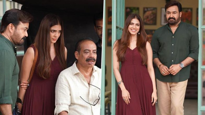 Malavika Mohanan in ‘Hridayapoorvam’: Actress Expresses Gratitude As She Shares BTS Pics With Mohanlal and Sathyan Anthikad From the Sets of Their Upcoming Malayalam Film