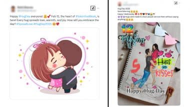 Hug Day 2025 Messages and Quotes: Netizens Share Wishes, Greetings, Images and HD Wallpapers To Celebrate Day 6 of Valentine Week