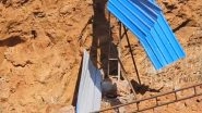 Hyderabad Wall Collapse: 3 Workers Killed After Wall Collapses at Construction Site in Telangana (Watch Video)