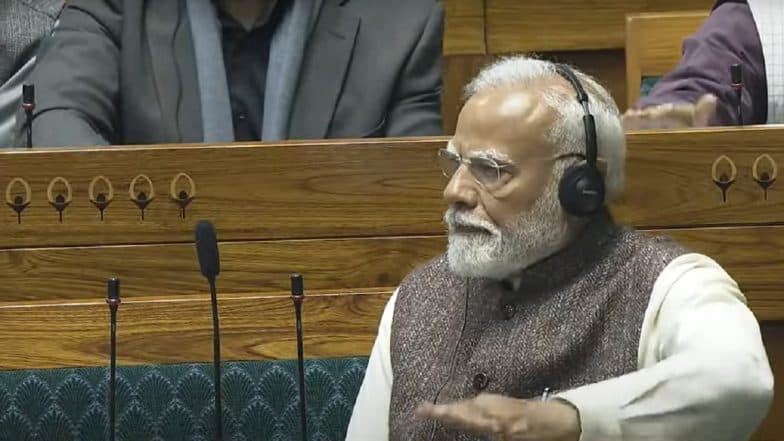 PM Narendra Modi Seen Thumping His Desk in Praise As Nirmala Sitharaman Announces Zero Income Tax up to INR 12 Lakh, Video Surfaces