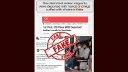 Illegal Indian Migrants, Deported From US, Were Handcuffed With Their Legs Chained? As Fake Image Goes Viral, Here's a Fact Check