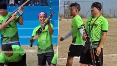 Manipur: Men Armed With Automatic Assault Rifles ‘Play’ Football in Kangpokpi, Video Goes Viral