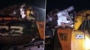 Madurai: JCB Operator Dies, Contractor Injured As Nakkeeran Decorative Arch Collapses During Demolition; Video Surfaces