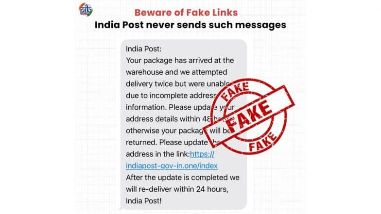 Your Package Will Be Returned if You Don’t Update Address? PIB Issues Warning to India Post Payments Bank Customers on Phishing Scams