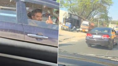 Bengaluru: Techie Shows Middle Finger to Woman in Road Rage Incident, Arrested After Videos Go Viral