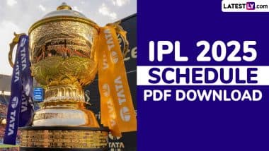 Indian Premier League 2025 Full Schedule PDF With Time and Venue Details