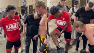 IShowSpeed Suffers Leg Injury After Making Sudden Appearance in WWE Royal Rumble 2025 Men's Match, Shows His Wound to Logan Paul (Watch Videos)