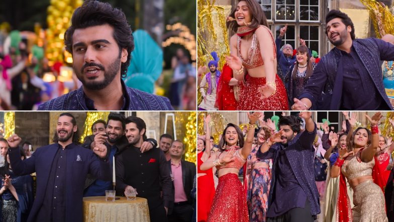 ‘Mere Husband Ki Biwi’ Song ‘Ikk Vaari’: Arjun Kapoor, Rakul Preet Singh and Bhumi Pednekar Shine in This Energetic Punjabi Track Sung by Romy (Watch Video)