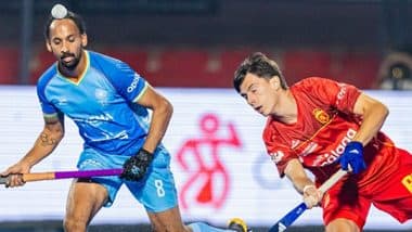 India Men's National Hockey Team Loses 1-3 Against Spain in FIH Pro League 2024-25 Encounter; Sukhjeet Singh's Solitary Goal In Vain As Harmanpreet Singh and Co Taste Defeat