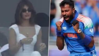 Jasmin Walia Cheers for Rumoured BF Hardik Pandya at IND vs PAK Match (See Pic & Video)