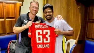 Sanju Samson and Jos Buttler Exchange Jerseys After IND vs ENG 2025 T20I Series, Ex-Rajasthan Royals Teammates Share Fun Nicknames for Each Other (See Pic)