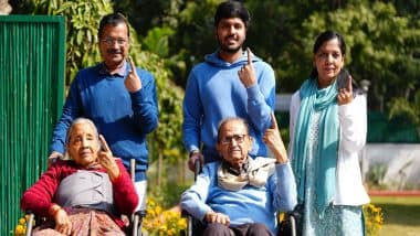 Delhi Assembly Elections 2025: AAP Chief Arvind Kejriwal Casts Vote Along With His Family, Urges Voters To Choose Development (See Pics and Video)