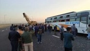 Kota Road Accident: 3 Dead, 2 Injured As Bus Returning From Maha Kumbh Mela Rams Into Truck on Delhi-Mumbai Expressway in Rajasthan