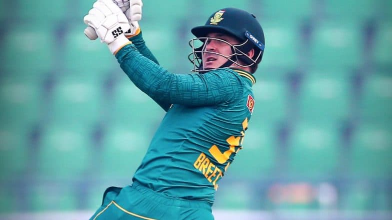 Matthew Breetzke Becomes Fourth South African To Score Century on ODI Debut, Achieves Feat During NZ vs SA Pakistan Tri-Series 2025 Match (Watch Video)