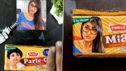 Mia-G! Artist Transforms Parle-G Biscuit Wrapper by Painting Adult Star Mia Khalifa&rsquo;s Portrait on It (Watch Viral Video)