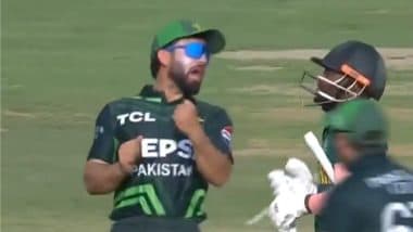 Kamran Ghulam Celebrates Aggressively on Temba Bavuma’s Face After Saud Shakeel Brilliantly Runs Him Out During PAK vs SA Pakistan Tri-Series 2025 Match (Watch Video)