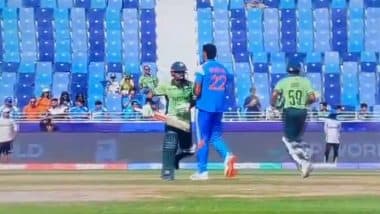 Mohammad Rizwan-Harshit Rana's Shoulder Collision Makes Indian Speedster 'Unhappy' During IND vs PAK ICC Champions Trophy 2025 Match (Watch Video)