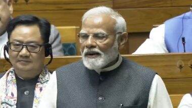 ‘We Didn’t Give False Hopes to Poor but Brought Real Change’: PM Narendra Modi’s Dig at Congress in Lok Sabha (Watch Video)