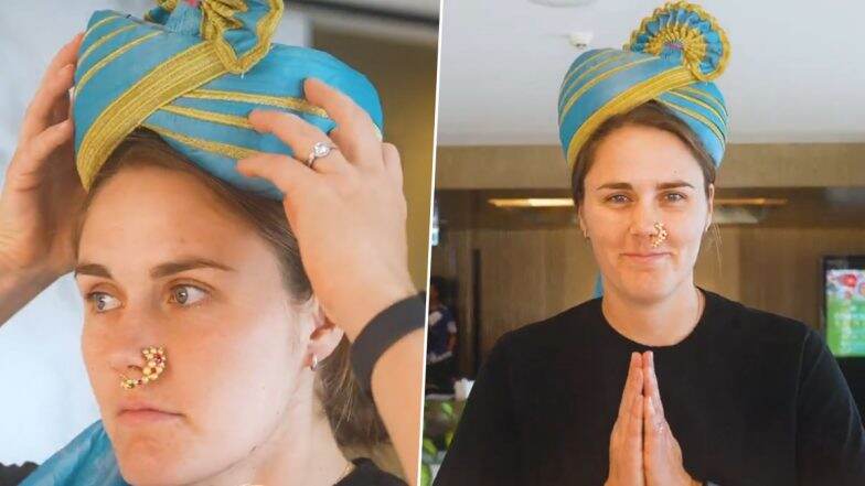 Nat Sciver-Brunt Joins Mumbai Indians Squad Ahead of WPL 2025, Star England All-Rounder Receives Traditional Welcome (Watch Video)