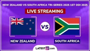 New Zealand vs South Africa Free Live Streaming Online, Pakistan Tri-Series 2nd ODI 2025: How To Watch NZ vs SA Cricket Match Live Telecast on TV?