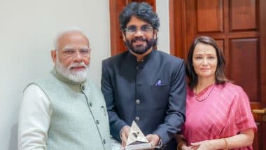 Nagarjuna Akkineni and Amala Akkineni Meet PM Narendra Modi; Actor Presents Him Book Honouring Cinema Legend Akkineni Nageswara Rao