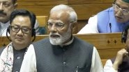 PM Narendra Modi Thanks People for Opportunity To Reply on Motion of Thanks on President&rsquo;s Address for 14th Time, Says &lsquo;We Didn&rsquo;t Give False Slogans, but True Development&rsquo; (Video)