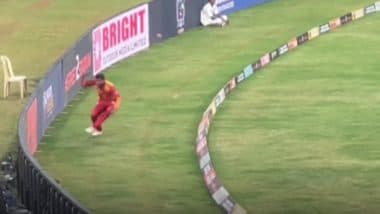 Bizarre! Fielder Concedes Four Overthrows After Teammate's Magnificent Effort to Save Boundary During Falcon Risers Hyderabad vs KVN Bangalore Strikers ISPL 2025 Match (Watch Video)