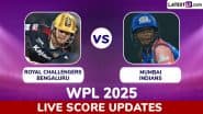 RCB-W 57/4 in 7.2 Overs | Royal Challengers Bengaluru vs Mumbai Indians Live Score Updates of WPL 2025: Sanskriti Gupta Dismisses Kanika Ahuja