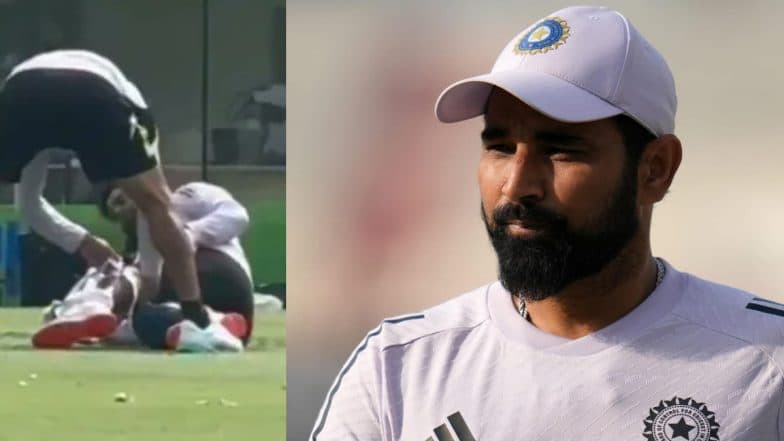 Mohammed Shami Works on Lengths With Bowling Coach Morne Morkel, Rishabh Pant Recovers After Being Hit by Hardik Pandya's Shot During India's Training Session Ahead of ICC Champions Trophy 2025