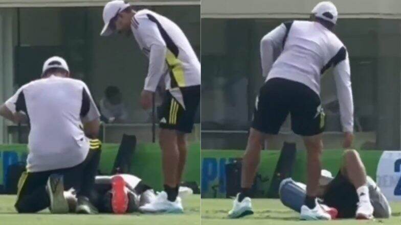 Rishabh Pant Suffers Injury, India Wicketkeeper-Batter Gets Hit on His Knee During Practice Session Ahead of ICC Champions Trophy 2025 (Watch Video)