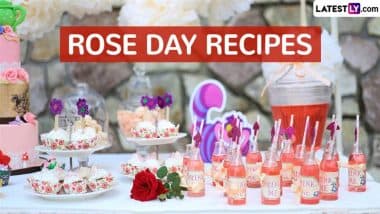 Happy Rose Day 2025: Cupcakes, Tea, Cookies and More, Delicious Rose-Themed Recipes That Are a Must-Try To Celebrate the First Day of Valentine Week (Watch Videos)