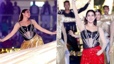 Sara Ali Khan at Hockey India League Grand Finale: Crowd Cheers As ‘Sky Force’ Actress Dances to ‘Chaka Chak’ at Birsa Munda Stadium in Rourkela (See Pics and Video)