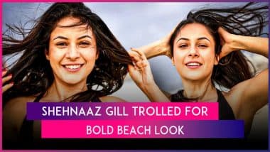 ‘Ikk Kudi’ Actress Shehnaaz Gill Receives Flak for Her Bold Monokini & Unzipped Shorts Fashion at Bondi Beach in Sydney