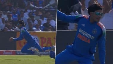 Shubman Gill Takes Excellent Running Catch To Dismiss Harry Brook During IND vs ENG 2nd ODI 2025 (Watch Video)