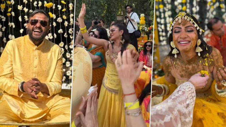 ‘Happiest Haldi Ceremony’: Priyanka Chopra Dances Her Heart Out at Brother Siddharth Chopra and Neelam Upadhyaya’s Pre-Wedding Festivities (See Pics & Watch Videos)