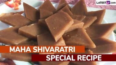 Maha Shivaratri 2025 Special Recipe: Watch Video To Learn How To Make 'Singhade Ke Aate Ki Katli' for Maha Shivratri