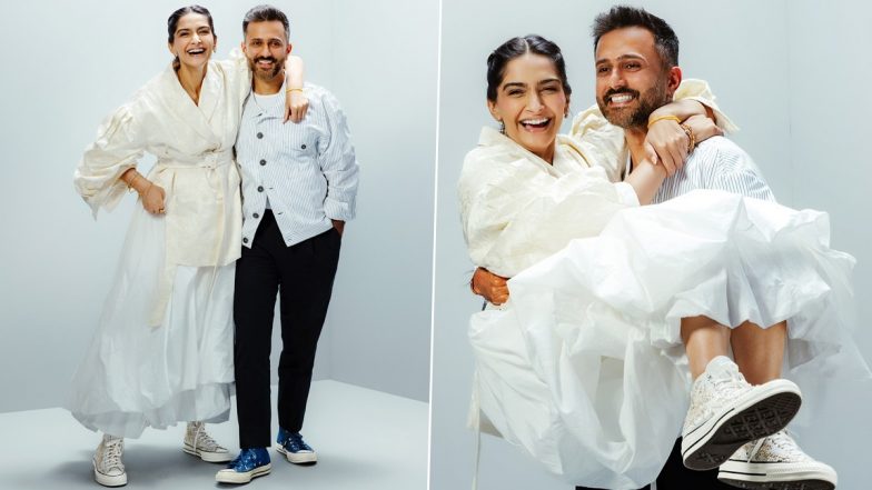 Valentine’s Day 2025: Sonam Kapoor Shares Cute Pics with Anand Ahuja, Says She Loves Him More Than Online Shopping (View Pics)