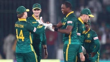 South Africa Defeat Afghanistan By 107 Runs in ICC Champions Trophy 2025; Ryan Rickelton's Century, Kagiso Rabada's Three-Wicket Haul Help Proteas Kickstart Campaign With Dominant Victory