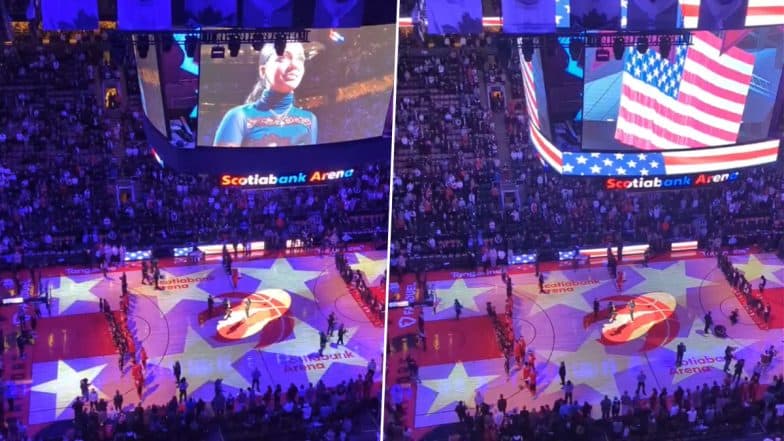 Canadians Boo US National Anthem During LA Clippers vs Toronto Raptors Game in Canada Following Donald Trump's Tariffs (Watch Video)