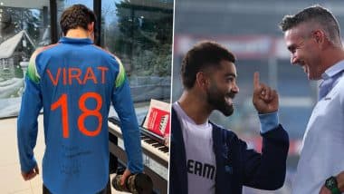 Virat Kohli Gifts Signed India ODI Jersey to Kevin Pietersen's Son Dylan; Ex-England Captain Shares Pic, Says 'Fits Like a Glove' (See Post)