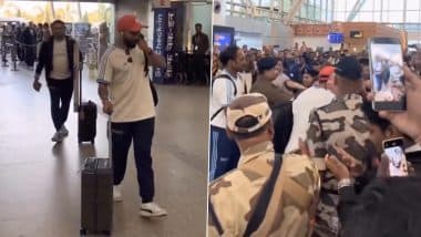 Virat Kohli Shares Warm Hug With Fan at Airport As Team India Leaves for Ahmedabad Ahead of IND vs ENG 3rd ODI 2025, Video Goes Viral