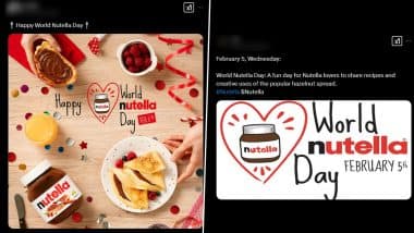 World Nutella Day 2025 Wishes and Messages: Netizens Share HD Images, Wallpapers, Greetings and Posts To Celebrate and Enjoy the Chocolate-Hazelnut Spread