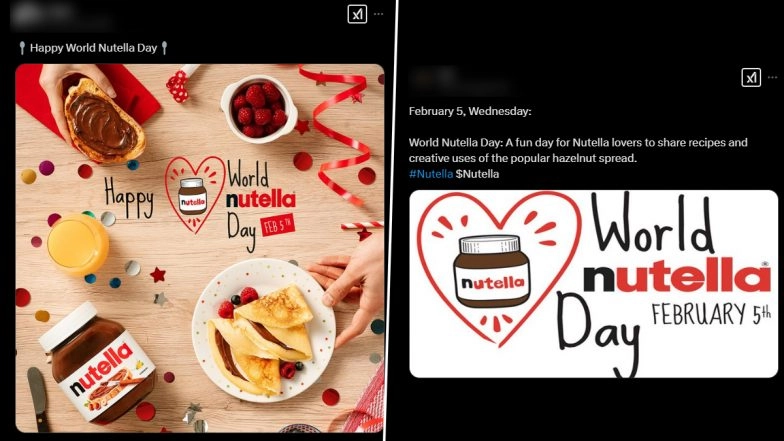 World Nutella Day 2025 Wishes and Messages: Netizens Share HD Images, Wallpapers, Greetings and Posts To Celebrate and Enjoy the Chocolate-Hazelnut Spread