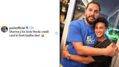 'Sharma Ji Bolo Thoda Credit Card Ki Limit Badha Den!' Yuvraj Singh Drops Funny Comment on Abhishek Sharma's Post After Youngster's Sensational 135 During IND vs ENG 5th T20I 2025